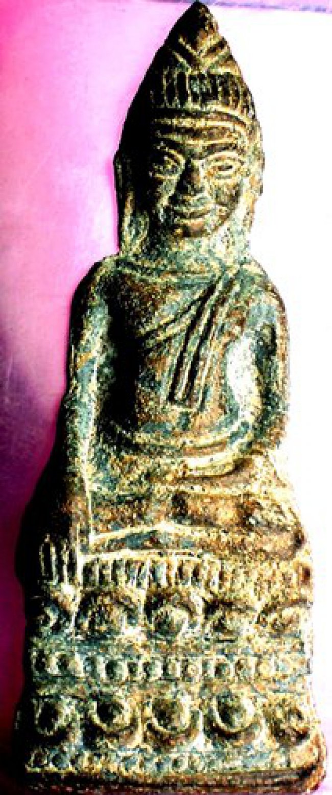 พระหูยานลพบุรี ฐานบัวสองชั้น ชินเขียว